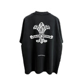 Ch hip-hop t shirts gheavy weight short-sleeved t-shirtmenprintingcasualtrendyfashionloose american half-sleeved t