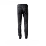 MIJKO Men's Vintage Pants MIJKO Men's Women's Spring and Summer Washing Water Old Slim-fit Jeans