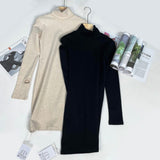 Women Dresses Sexy Turtleneck Hip Skirt Sexy
