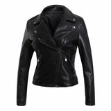 Women Leather Jacket Long Sleeve PU Leather Coat Tassel Punk Motorcycle Clothing Leather Jacket