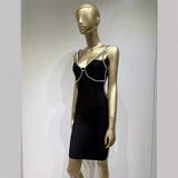 Women Dresses Summer Bandage Dress Sling Beaded Party Dress (Ont0408)
