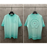 Ch hip-hop t shirts new ch short-sleeved american style washed and fried color embroidery couple short-sleeved high street casualeasiest for matchtrendy