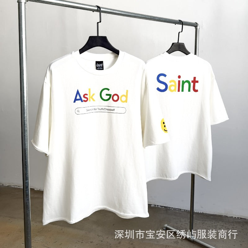 saint m t shirts s.m. tri-party collaboration graphic crewneck short sleeve t-shirt