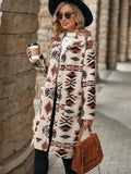 Women Trench Coat Autumn and Winter Plush Long Overcoat Outerwear