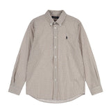 Polo shirtfall and wintercasualcoupleloosetopsshirtplaidrlraf little spurembroiderlong sleeves