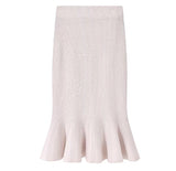 Women Knitted Skirt Knitted Slim Long Skirt Sweater