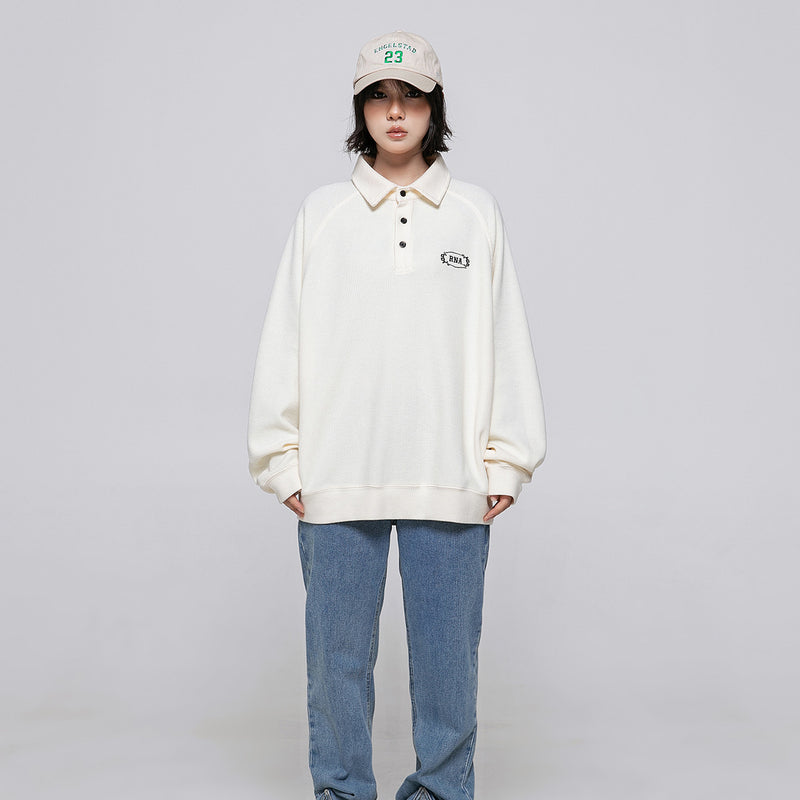 Unisex Hoodie Autumn Loose Embroidered Striped Sweater