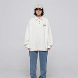 Unisex Hoodie Autumn Loose Embroidered Striped Sweater