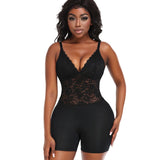 Shapewear Bodysuit Buttocks Lace Suspender Tie