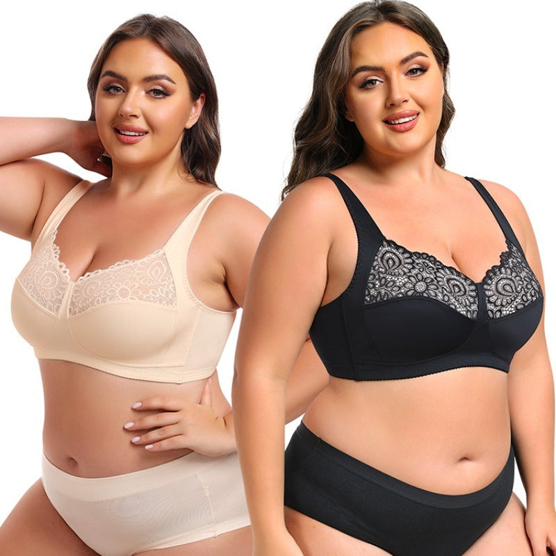 Full figure bra without wire lace