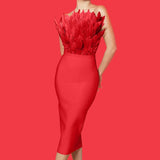 Women Evening Dress Christmas Dress Bandage One-Piece Dress
