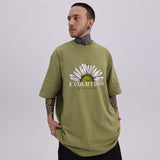 Men T Shirt Vintage Ethnic Print Short Sleeve T-shirt