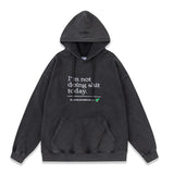 Vetements Hoodie VTM embroidered letters destroyed gradient loose hoodie