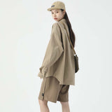 Unisex Hoodie Autumn Pocket Lapels Shirt