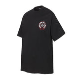 Ch hip-hop t shirts high version cht shirt heavy cross printing sanskrit american short sleeve high street couple style