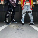 Gallery Dept Jeans Skull Alphabet Patch Heavy Industry Washed Jeans