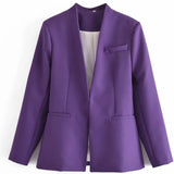 Women Suites Fall Slim Fit Simple Casual Suit Jacket