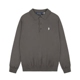Rl ralph lauren pony polo collar top - couple's casual loose knit wool sweater - warm women's autumn/winter button-down