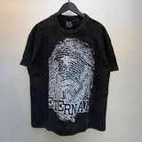SAINT MICHAEL Vintage T Shirt Direct Spray Washing Water Old Short Sleeve