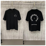 Ch hip-hop t shirts ch short-sleeved classic sanskrit horseshoe cross patch embroider round neck t-shirt