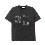 Hip-hop t shirts american high street half-sleeved washed retro distressed short-sleeved t-shirttrendytopst