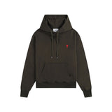 Ami aheoineembroider small love couple hooded loosecasual hoodie fall and wintersweatshirt