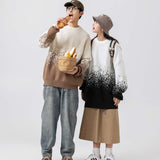 Unisex Sweater Autumn Gradient round Neck Thickened Sweater