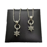 Chrome Hearts Necklace Ch Crowe Small Hexagram Pendant Old Necklace Cross Personality Sweater Chain Versatile Hip Hop Wholesale