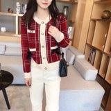 Women Knitwear Loose Knitted Cardigan Autumn and Winter Bow Sweater Coat