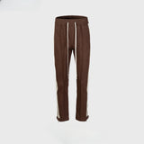 MIJKO Men's Vintage Pants MIJKO Men's Women's Splicing Trousers Wide-footed Slim-fit Sports Casual Pants