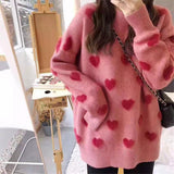 Women Knitted Pullover round Neck Loose Sweater Top