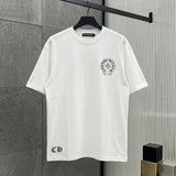 Ch hip-hop t shirts ch short-sleeved destruction horseshoe sanskrit printingloosecasualpure cotton american heavy weight short-sleeved high street