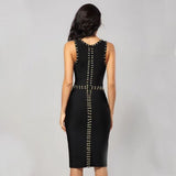 Women's Wedding Dress Tight Dress round Neck Sleeveless Slit Bandage Dress