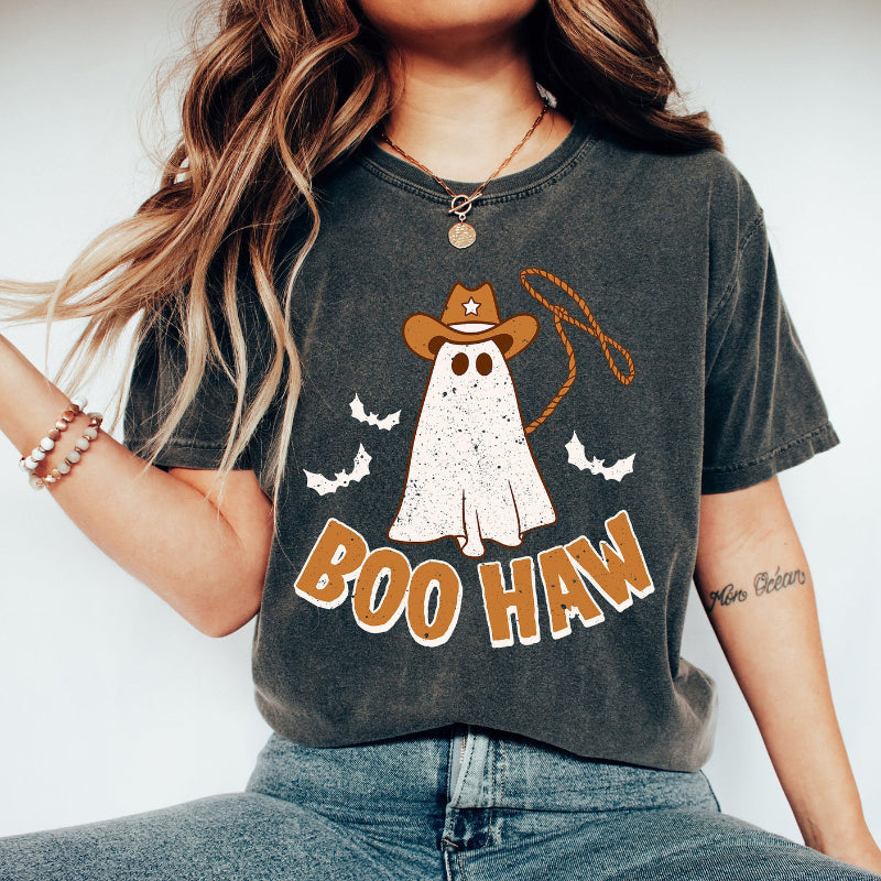 Washed Vintage Halloween Printed Street T-Shirt