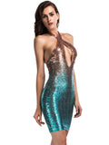 Women's Evening Gown Summer Dress Sequined Sexy Dress