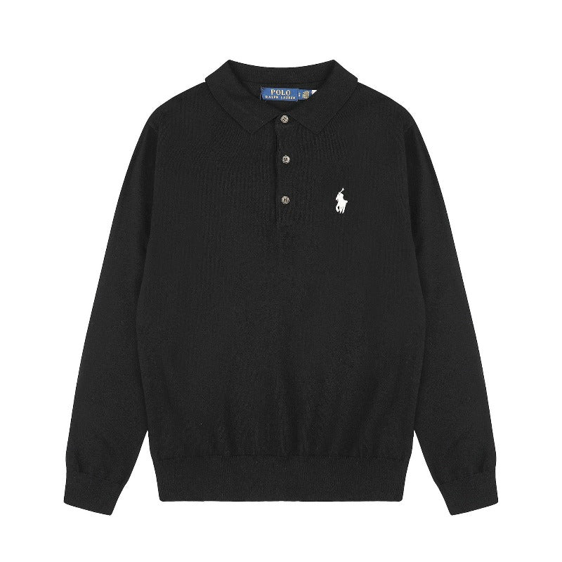 Rl ralph lauren pony polo collar top - couple's casual loose knit wool sweater - warm women's autumn/winter button-down