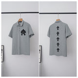 Ch hip-hop t shirts summerch american trendy high streetaccessible luxury cross embroider short sleeve easiest for match
