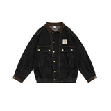 Unisex Jacket Denim Coat Autumn Retro Loose Design Jacket
