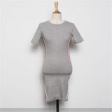Women Dresses Sexy round Neck Short Sleeves and Skirt Dress