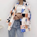Women Suits Autumn Printed Double Breasted Suit Jacket