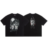 saint m t shirts s.m vintage washed distressed crew neck pullover short sleeve top