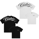 Hip-hop t-shirts: american spring/summer kanye high street style short sleeve letter print trendy loose casual t-shirt