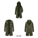 Women Trench Coat Autumn and Winter Waterproof Anorak Women's Casual Long Coat