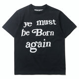 Hip-hop t shirts half sleeve instrendy reborn english letter foam trendy short-sleeved t-shirt short tee