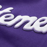 Vetements Hoodie VTM Purple Foam Letter Pocket Loose Sweater