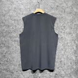 Amiri tank top with cracked curved letter cut outprinting