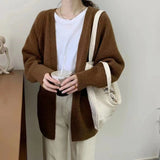 Women Knitted Cardigan Autumn and Winter V-neck Knitted Top