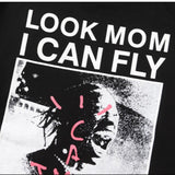 Hip-hop t-shirts: spring/summer high street short sleeve kanye lettering roaring portrait casual loose fit tee