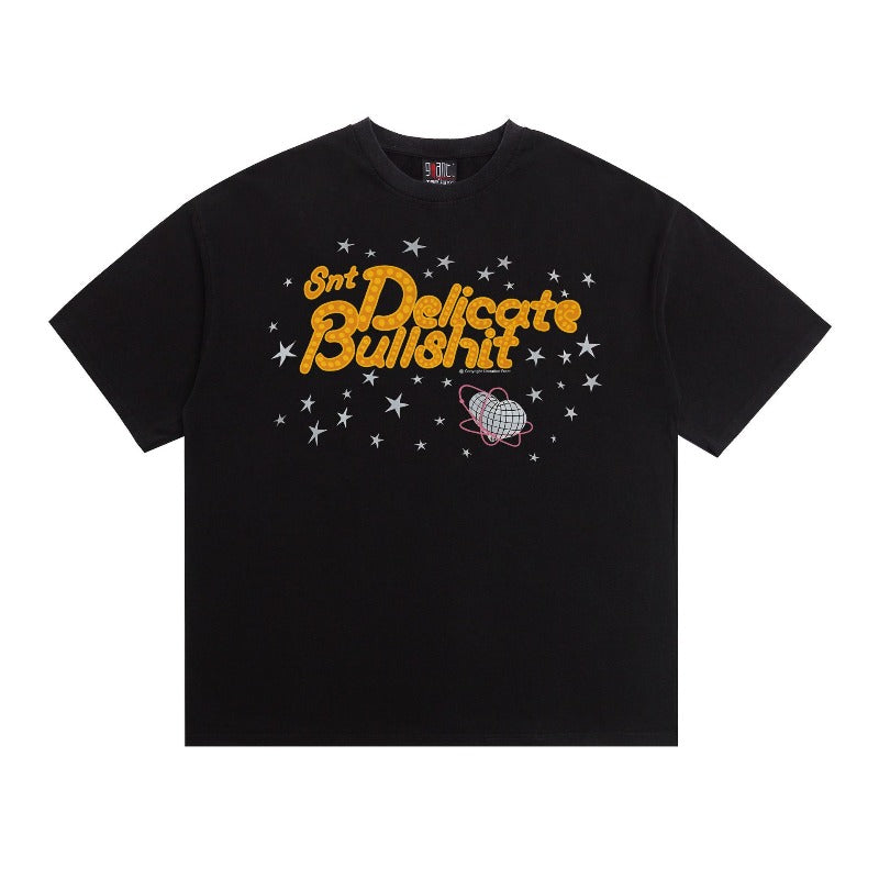 saint m t shirts s.m discounted star pattern crew neck pullover short sleeve top