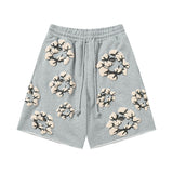 Denim Tears Shorts Yellow floral cotton